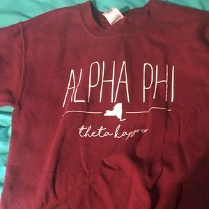 Alpha phi Theta Kappa maroon crew neck sweatshirt